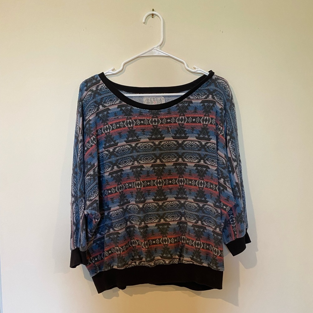 billabong patterned sweater